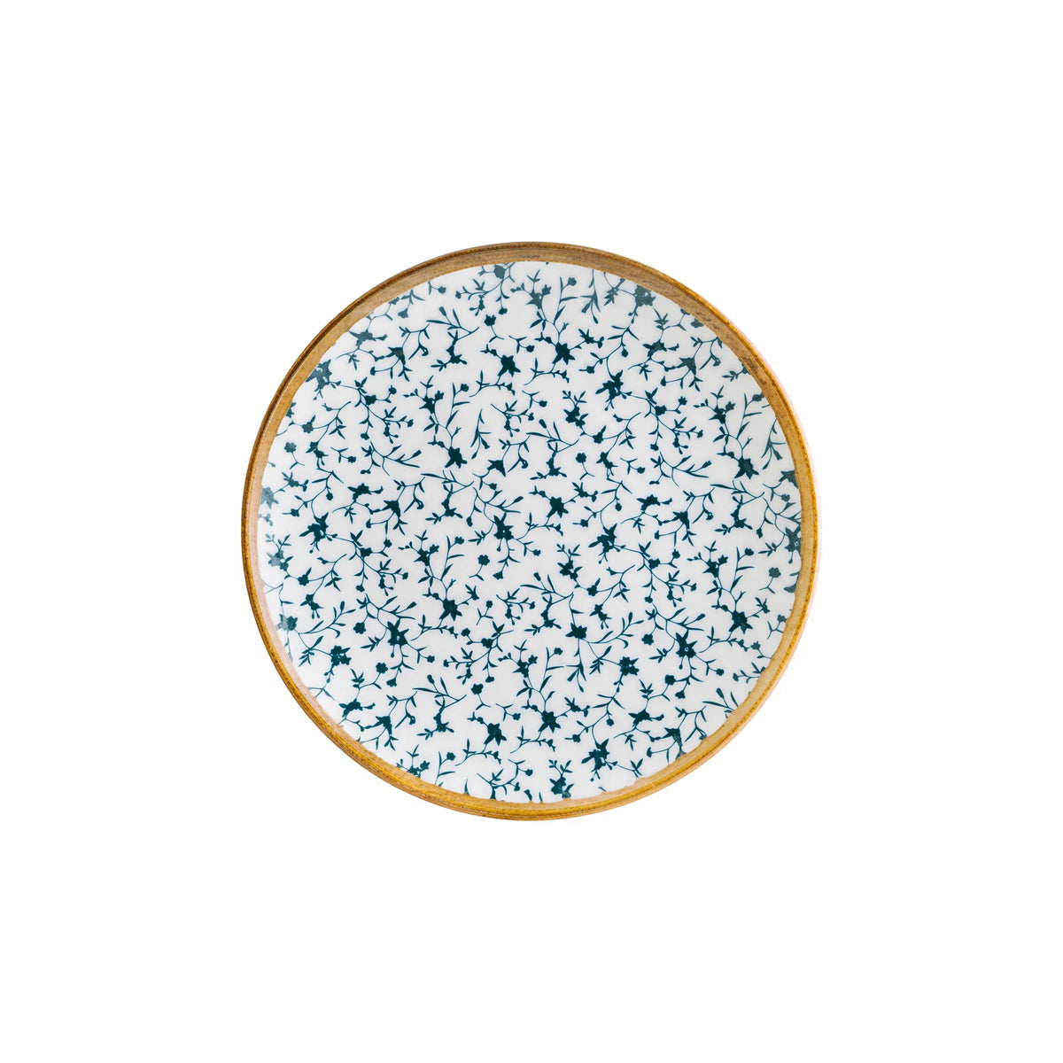 Bonna Gourmet Porcelain Round Flat-Edge Plate — 6-3/4″, Set of 12