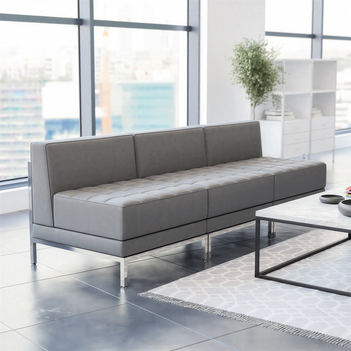 Imagination Modular Lounge Chairs — 3 Pieces, Gray