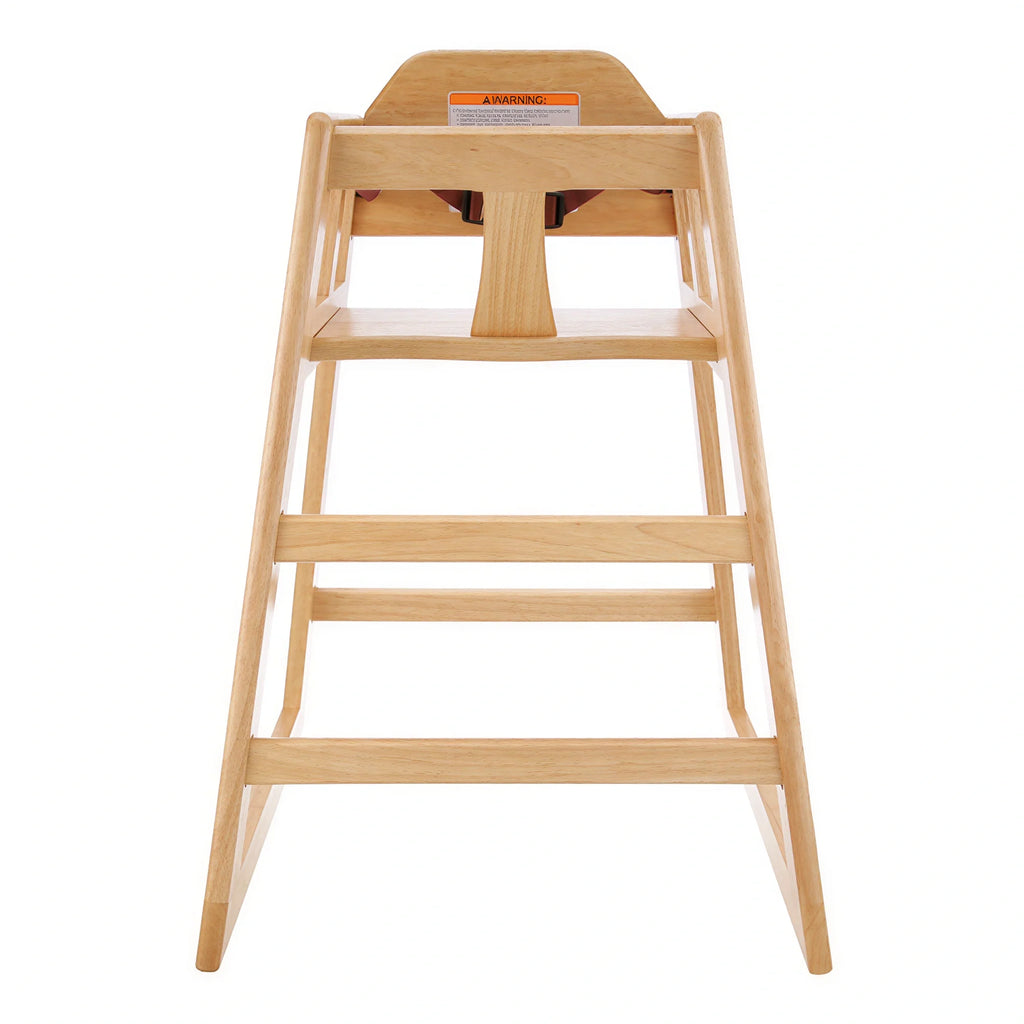 Wood Restaurant High Chair — Natural, 27½″