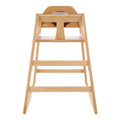 Wood Restaurant High Chair — Natural, 27½″