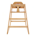 Wood Restaurant High Chair — Natural, 27½″