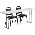Rectangular Folding Table & 2 Chairs — 72″