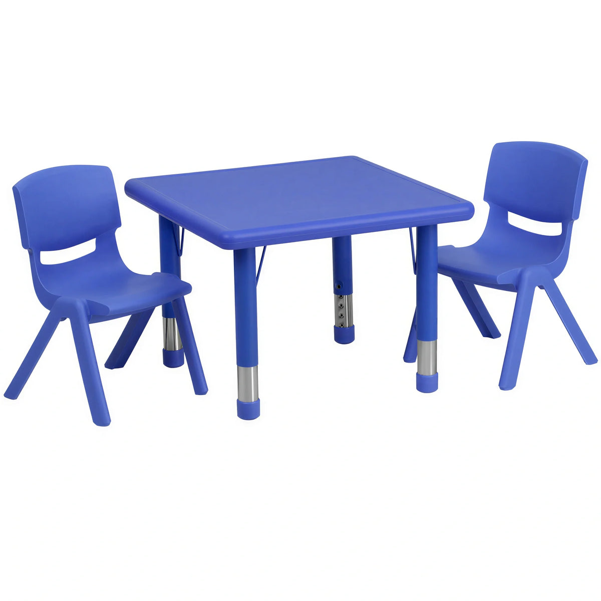 Square Activity Table & 2 Chairs — 24″, Blue