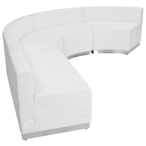 Alon Loveseat & 3 Chairs — White