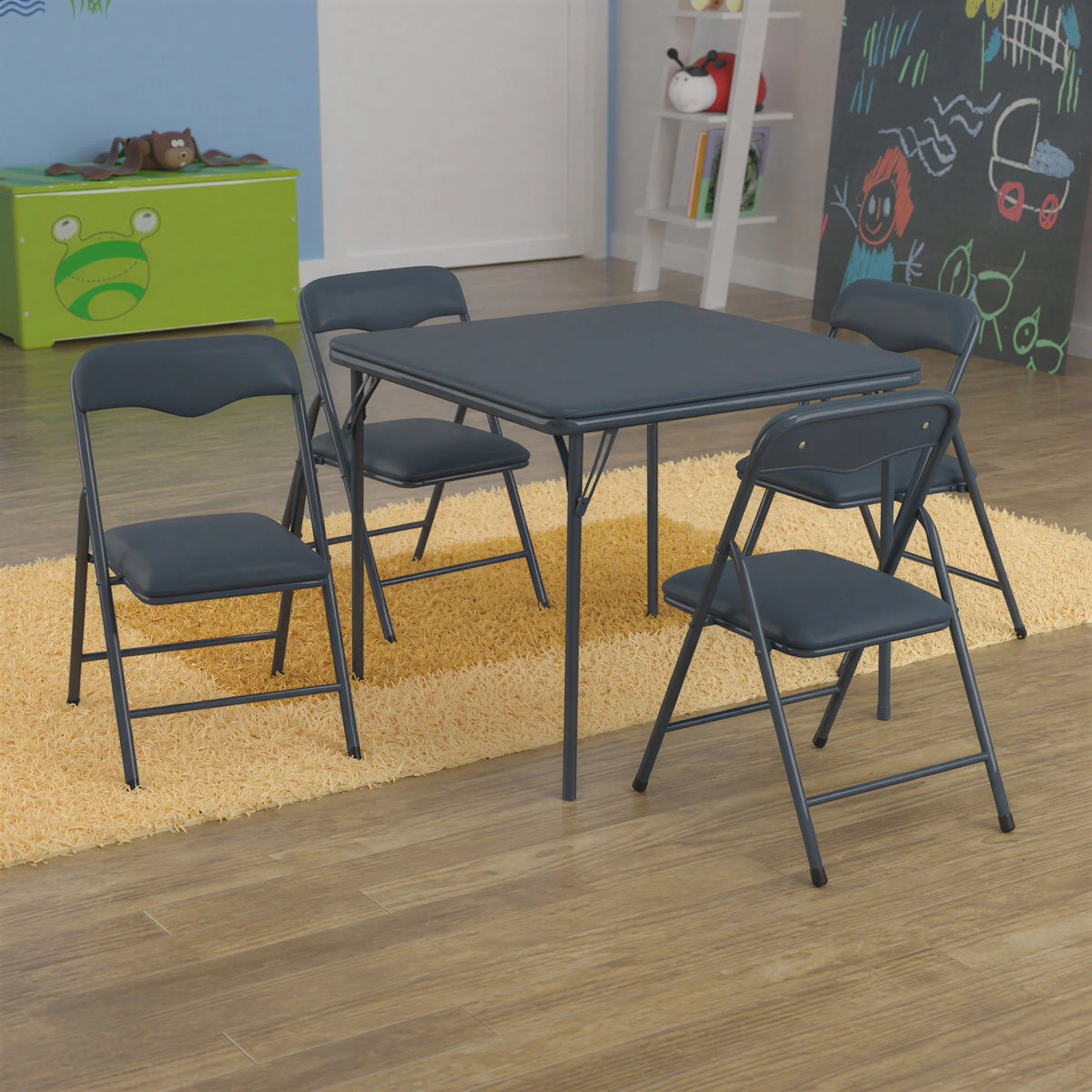 Square Folding Table & 4 Chairs — 24″