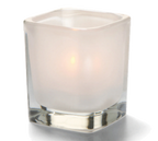 Hollowick/Steelite Tetra Glass Satin Linen Votive Candle Holder — 3-1/2″