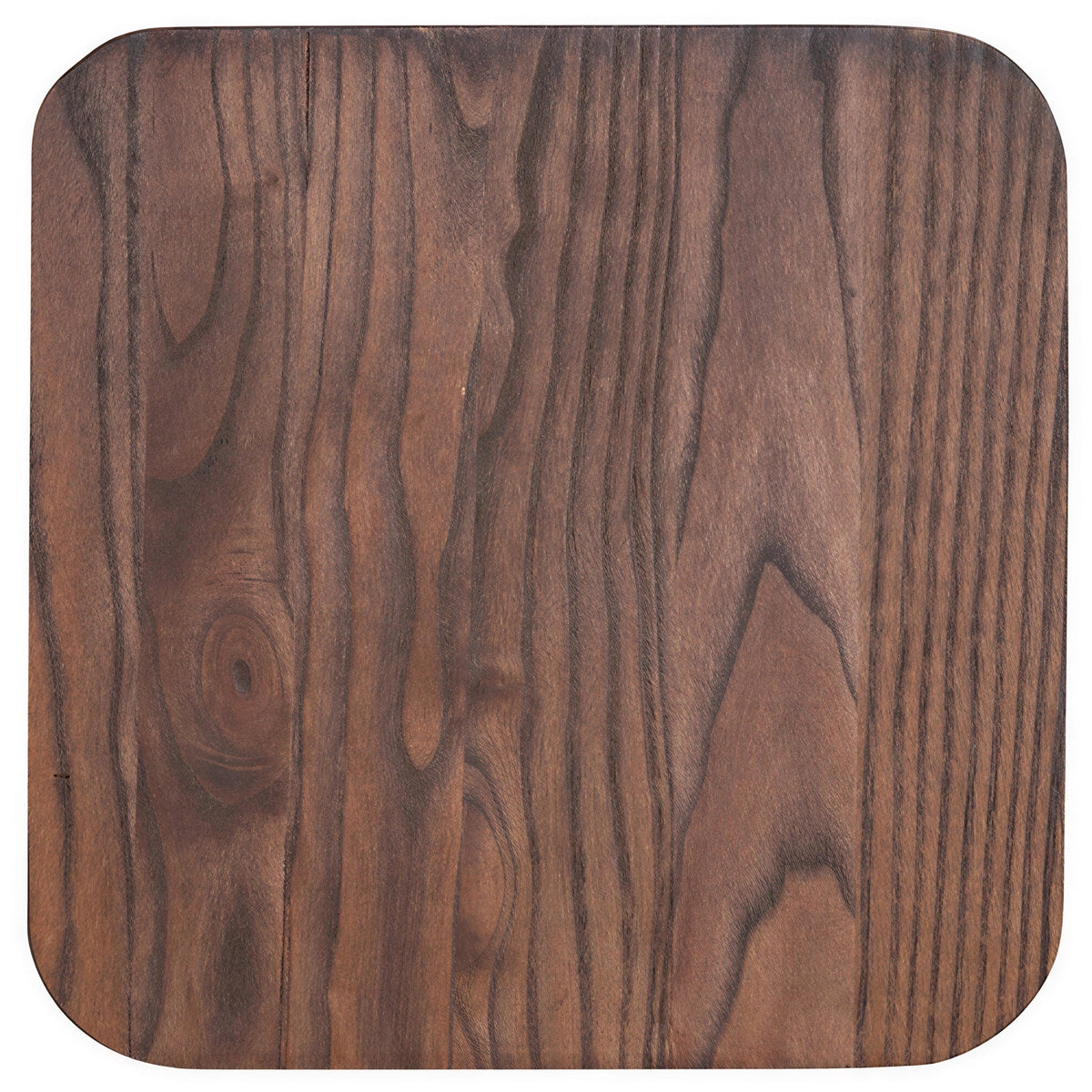 Elm Wood Seat with Brackets Rustic Walnut Finish