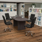 Oval Dining Table & 4 Chairs — Gray/Black (BLN-6GCGRY2286-BK)