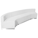 Alon Loveseat & 2 Curved Chairs — White, 770