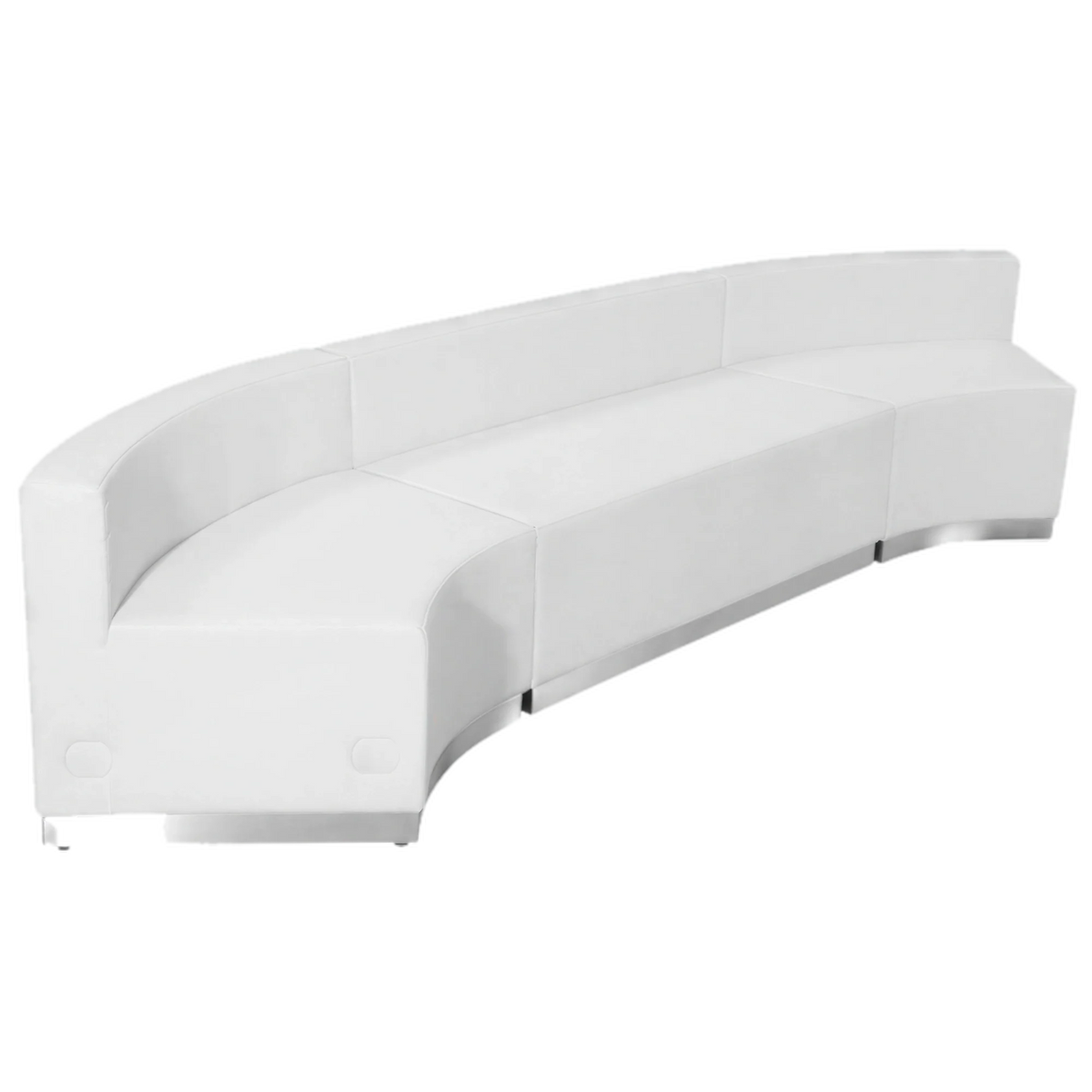 Alon Loveseat & 2 Curved Chairs — White, 770