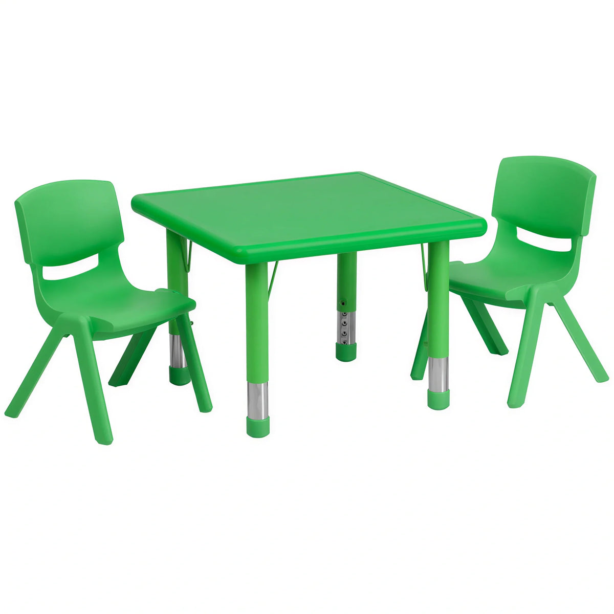 Square Activity Table & 2 Chairs — Green