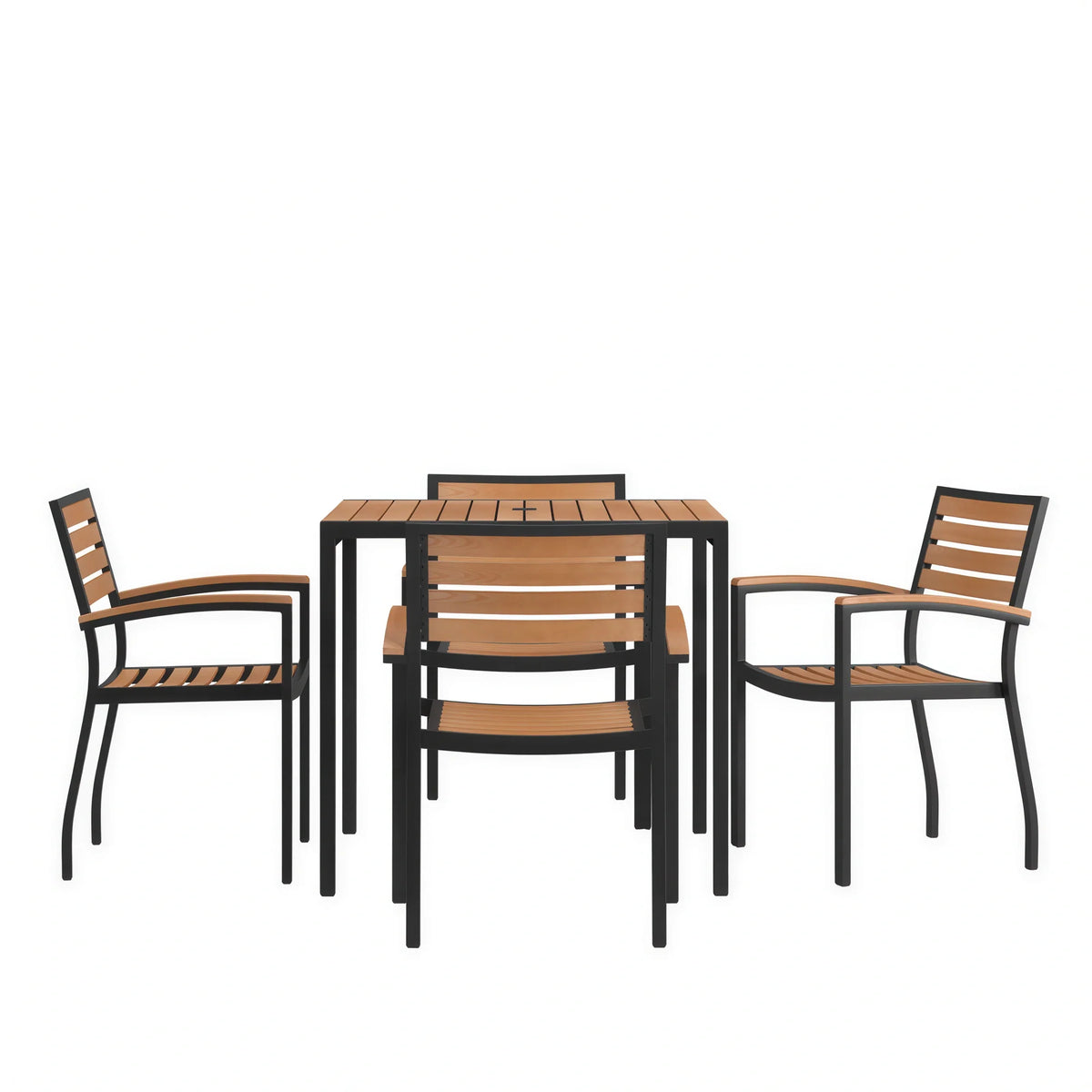 Square Patio Table & 4 Chairs — 35″ (XU-DG-810060064)