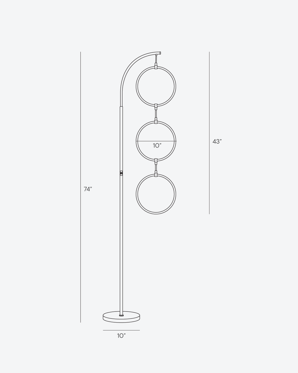 3 Ring RGB Floor Lamp