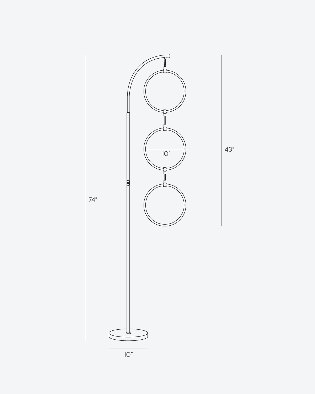 3 Ring RGB Floor Lamp