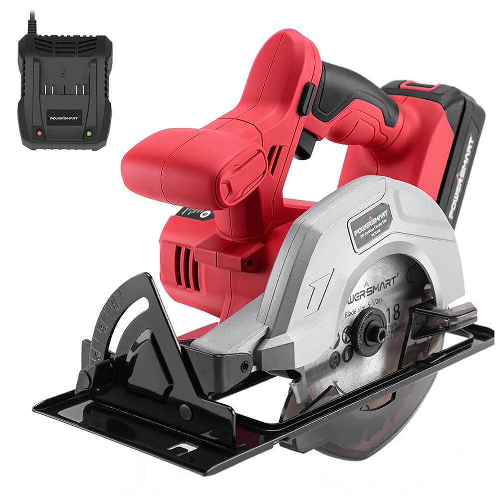 PowerSmart Cordless Circular Saw — 20V, 5½″, Battery & Charger