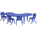 Half-Moon Activity Table & 4 Chairs — Blue