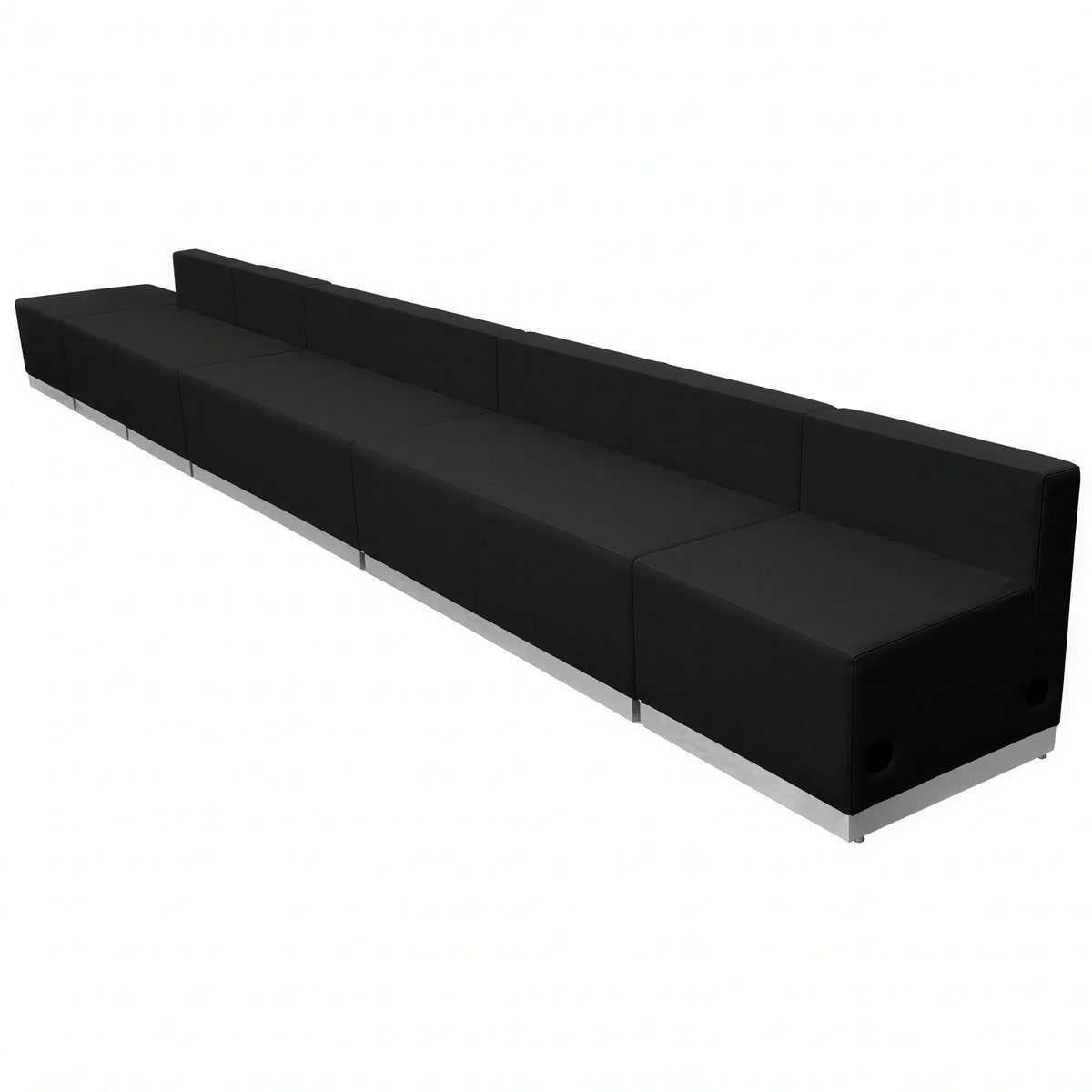 Alon 2 Loveseats, 3 Chairs & Ottoman — Black