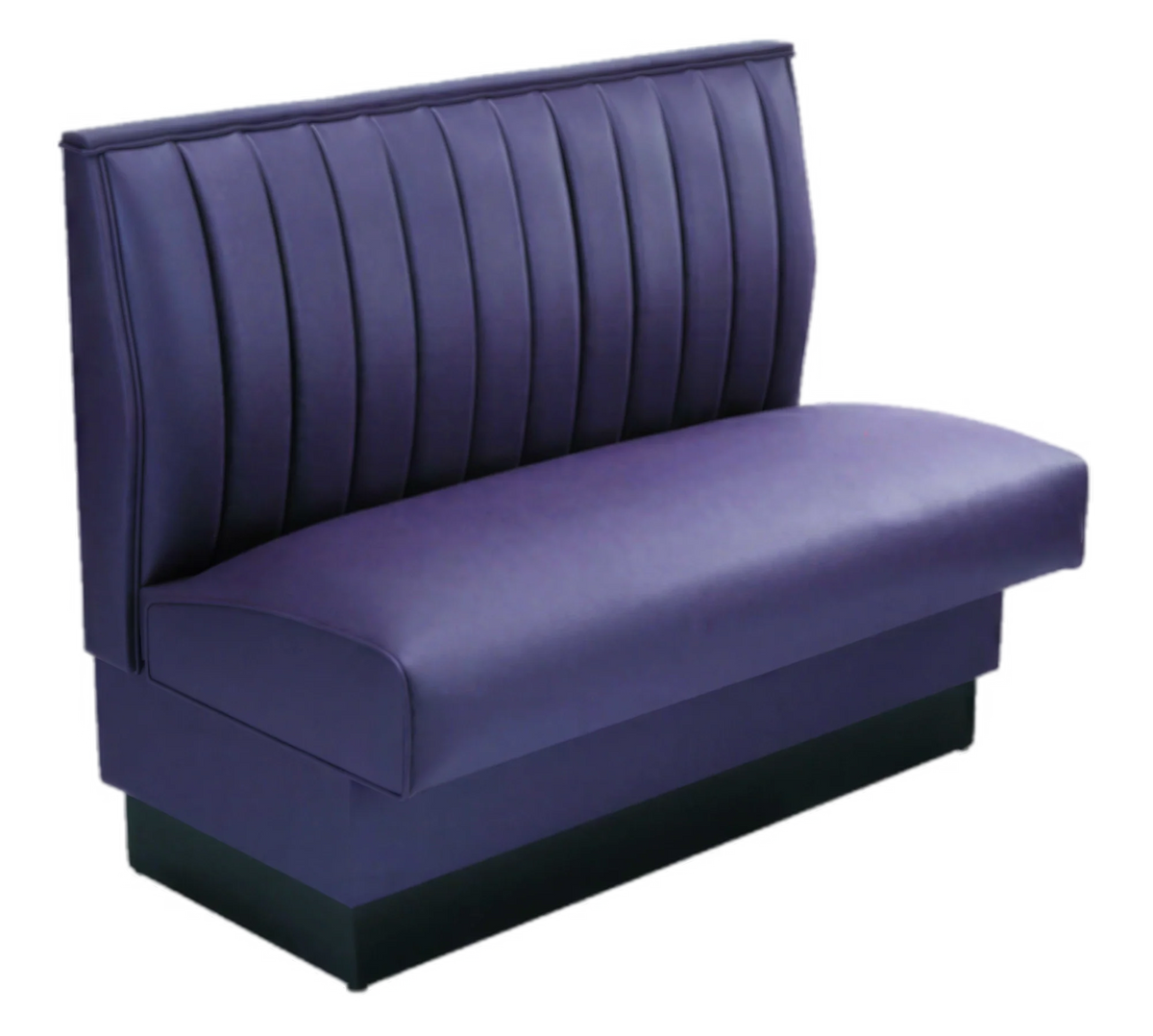 Upholstered Single Restaurant Booth — 30″ Wide, 42″ High, Channel Back