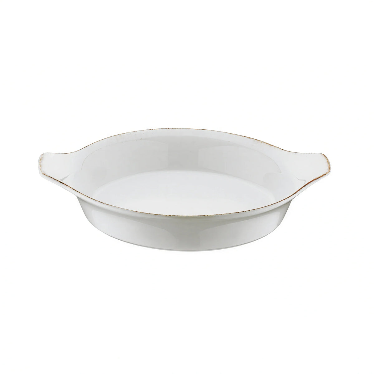 Bonna Optiva Round Porcelain Eared Dish — Set of 12