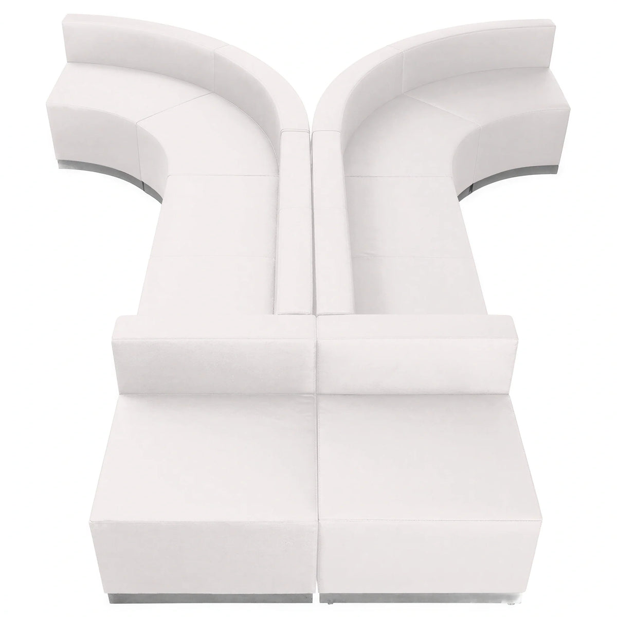 Alon 2 Loveseats & 6 Chairs — White