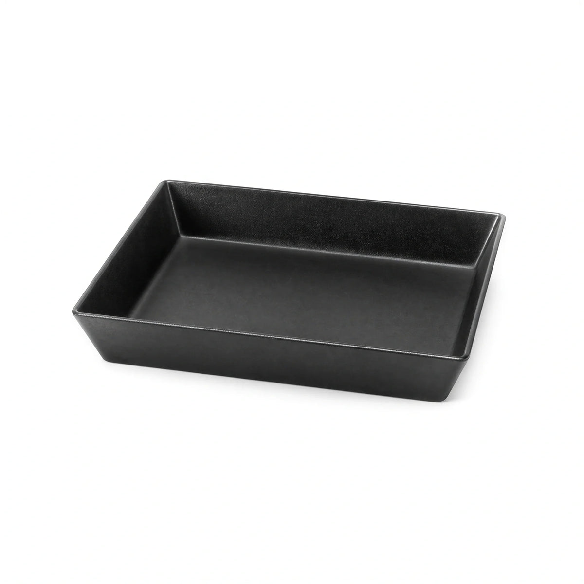 Steelite Delfin Supermarket Rectangular Melamine Bowl — Black, 3.25 qt, 12″
