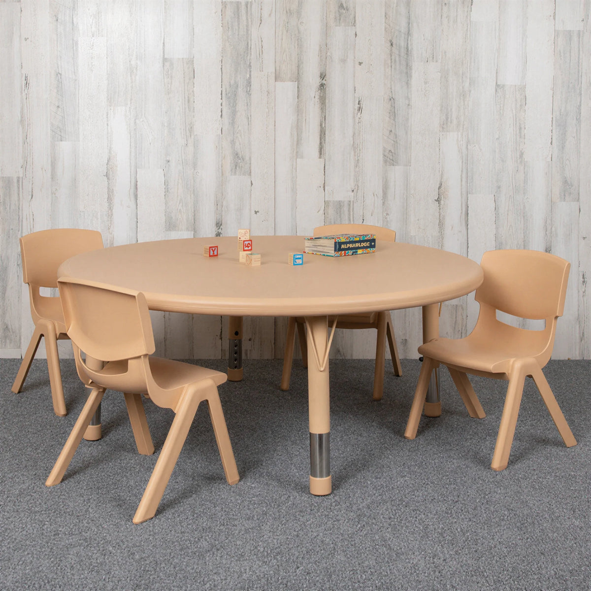 Round Activity Table & 4 Chairs — 45″