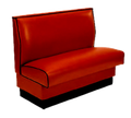 Upholstered Single Restaurant Booth — 48″ Wide, 36″ High, Plain Back