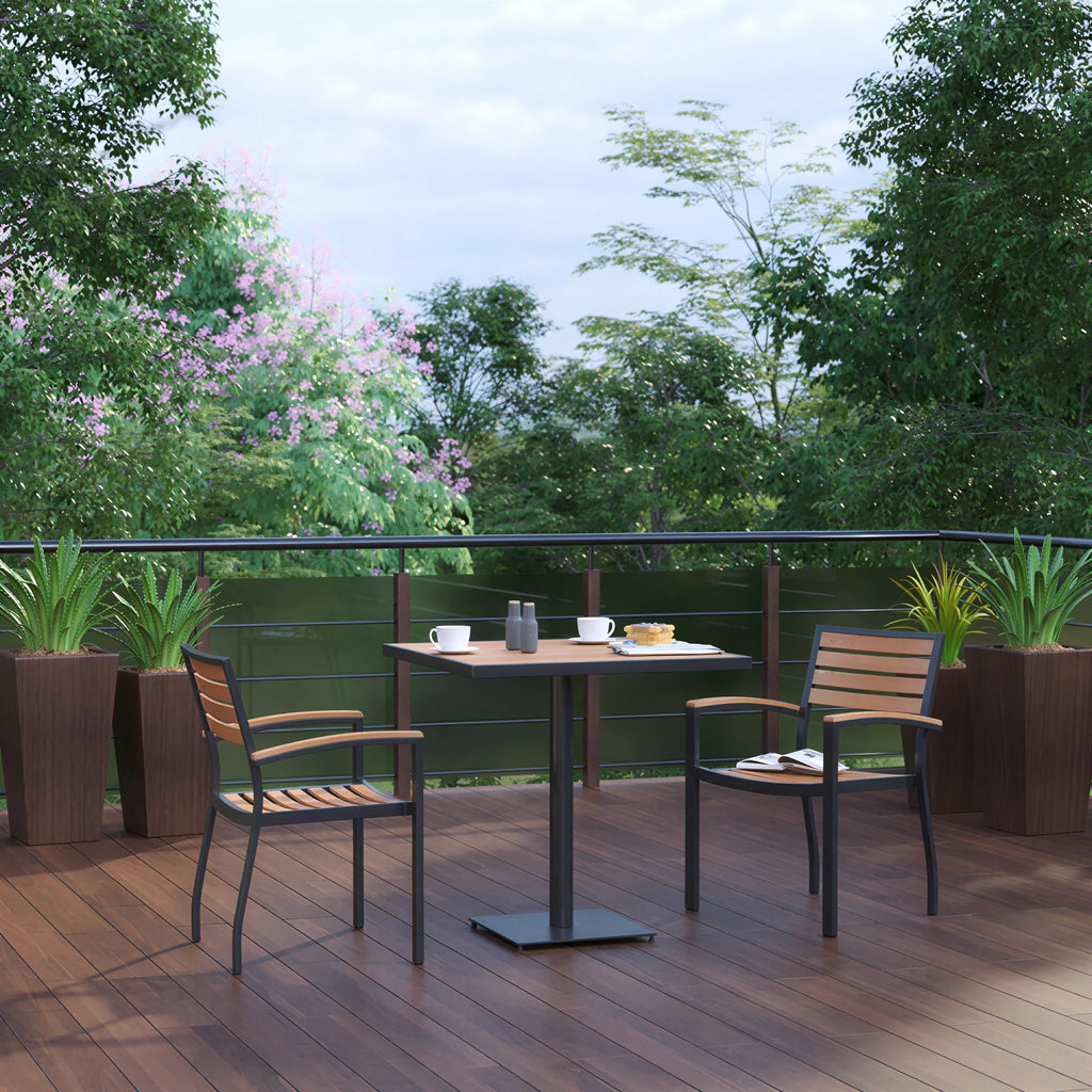 Square Patio Table & 2 Chairs — 30″