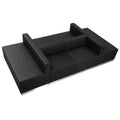 Alon 2 Loveseats, 2 Chairs & 2 Ottomans — Black, 650