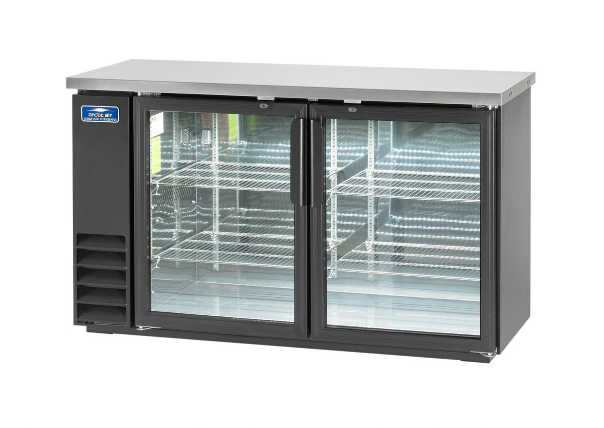 Arctic Air Back Bar Refrigerator — 61″, Glass Doors