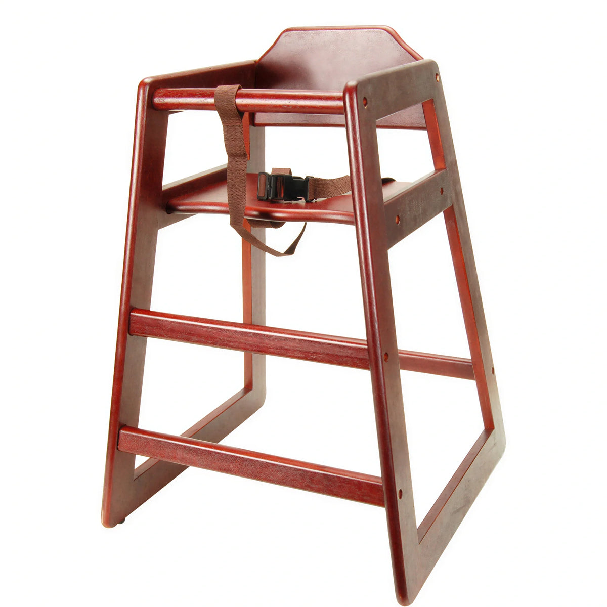 Wood Restaurant High Chair — Mahogany, 27½″
