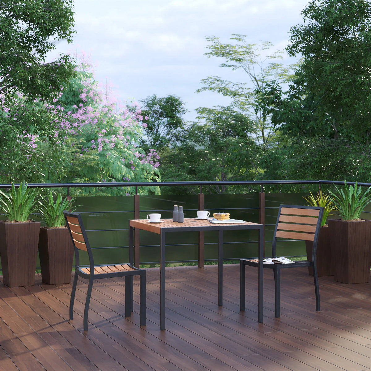 Square Patio Table & 2 Chairs — 35″ (XU-DG-810060362)