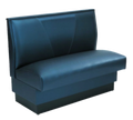 Upholstered Single Restaurant Booth — 30″ Wide, 48″ High, V-Back