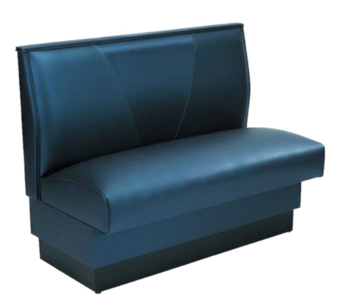Upholstered Single Restaurant Booth — 30″ Wide, 48″ High, V-Back