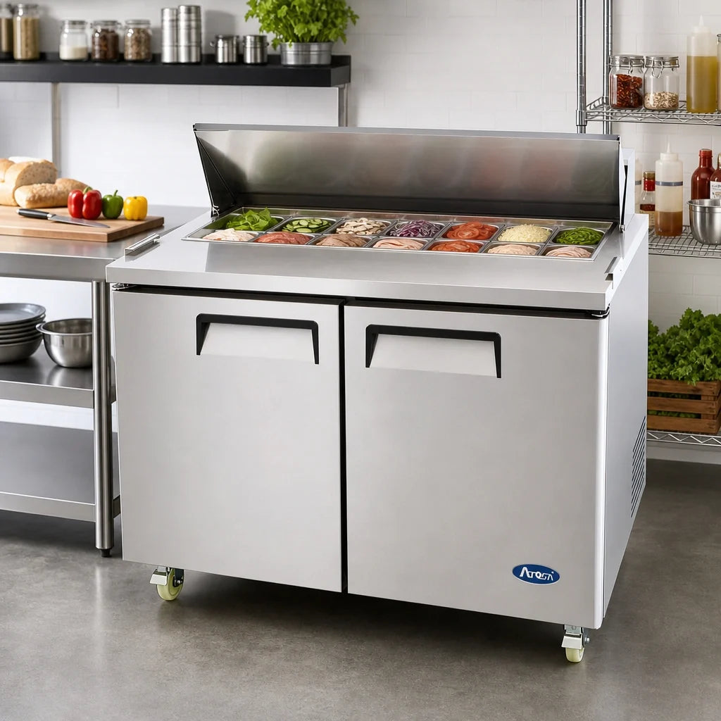 Atosa Sandwich Prep Refrigerator — 36″, 15 Pans