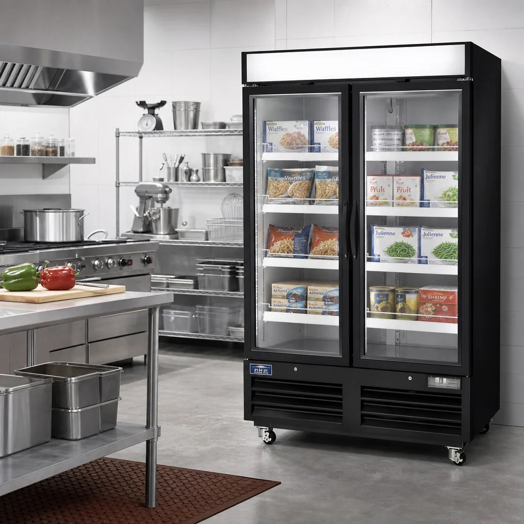 Arctic Air Glass-Door Display Freezer — 54″, 49 Cu. Ft.