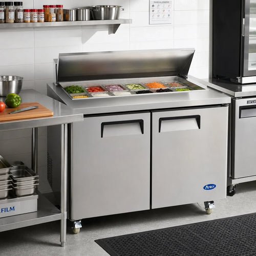 Atosa Sandwich Prep Refrigerator — 48.2″, 18 Pans