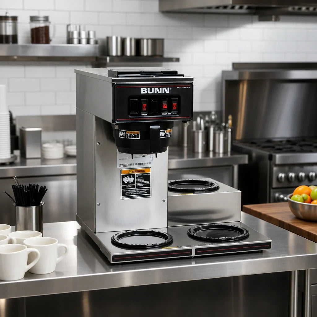BUNN Pourover Coffee Maker — 3 Warmers, 120V