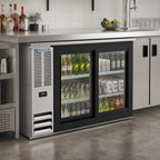 Beverage-Air Back Bar Refrigerator — 48″, Sliding Glass Doors, Stainless