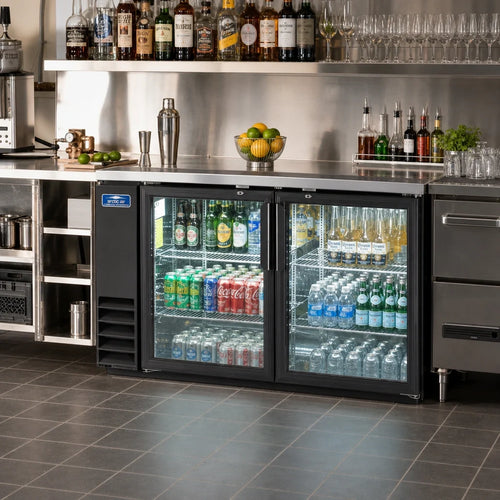 Arctic Air Back Bar Refrigerator — 61″, Glass Doors