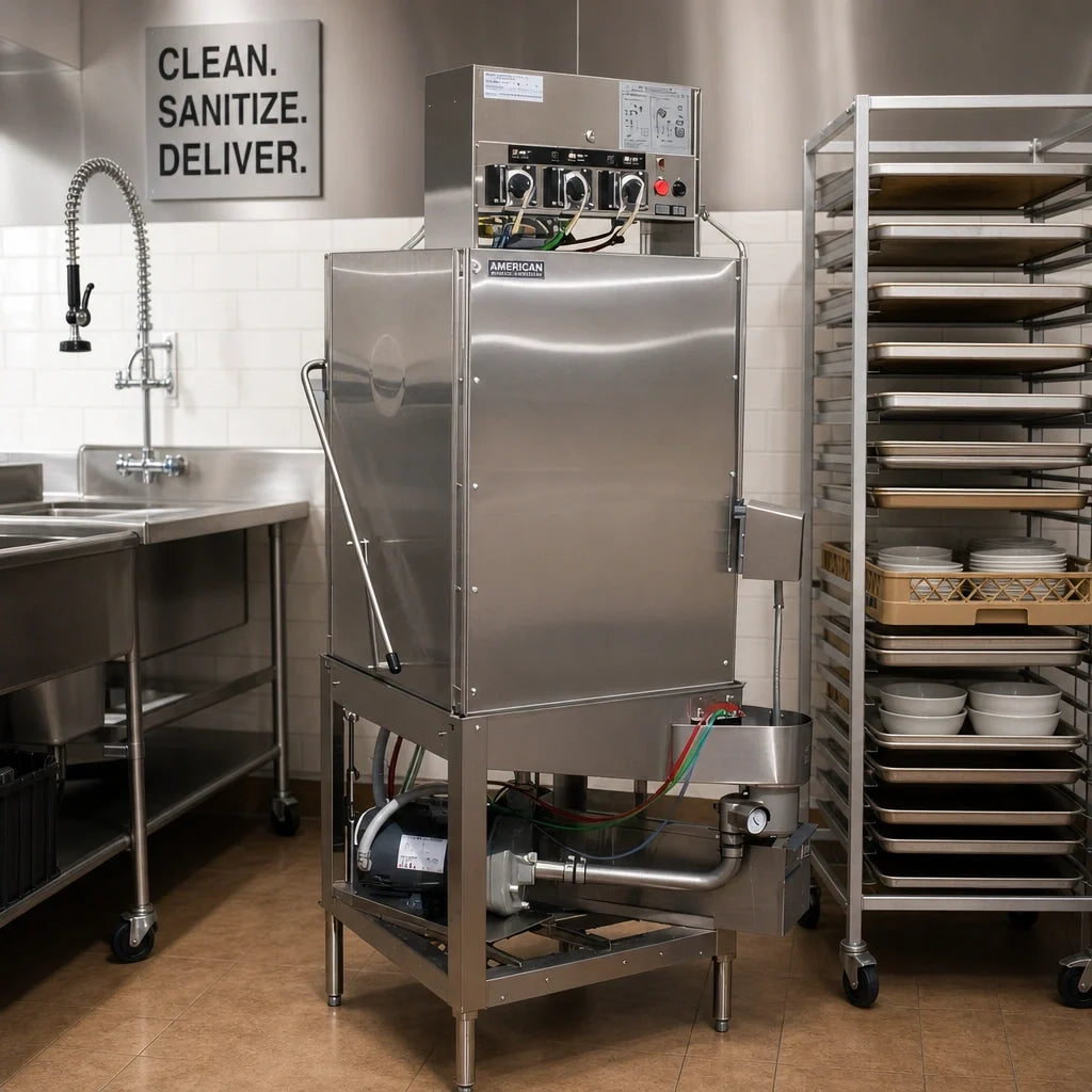 American Dish Service Corner Dishwasher — Low Temp, 37 Racks/Hour
