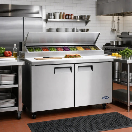 Atosa Sandwich Prep Refrigerator — 60.2″, 24 Pans