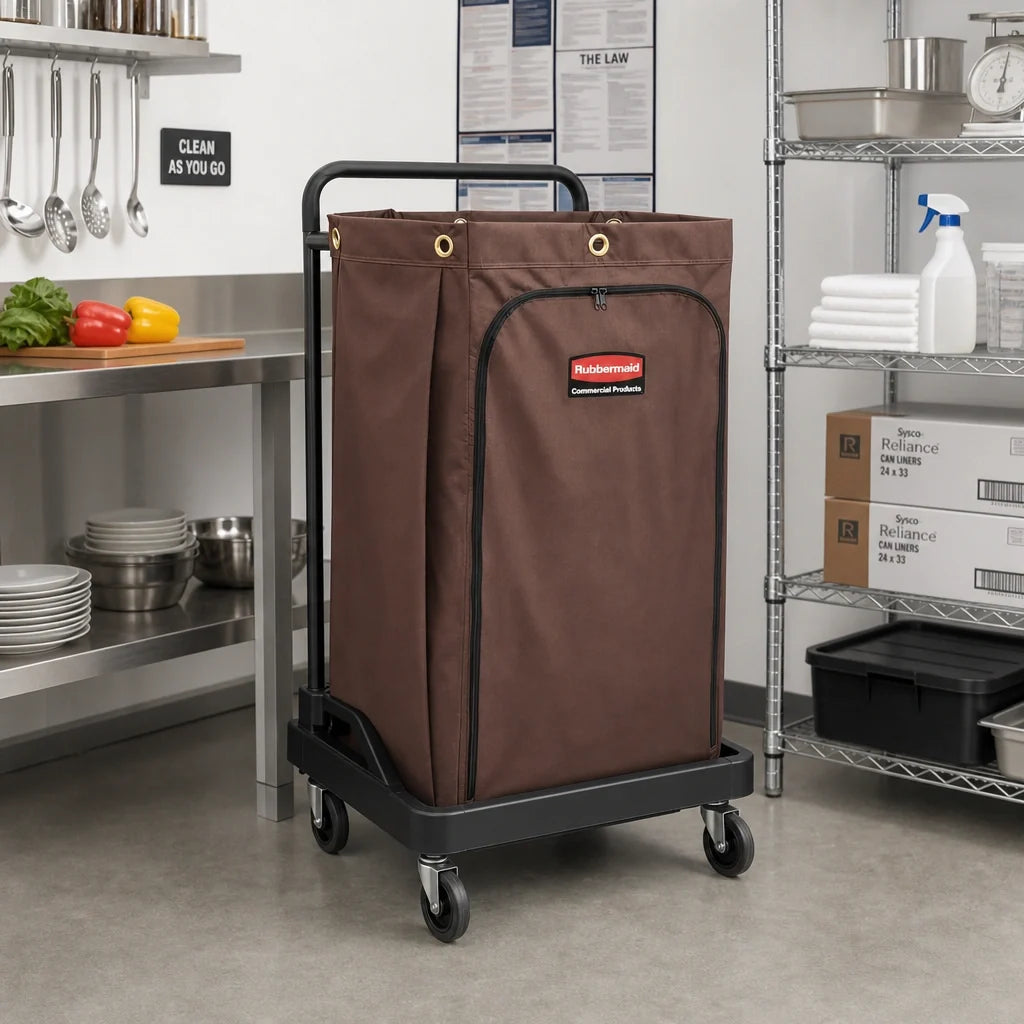 Rubbermaid Replacement Cart Bags — Brown, 30 Gallon, Case of 4