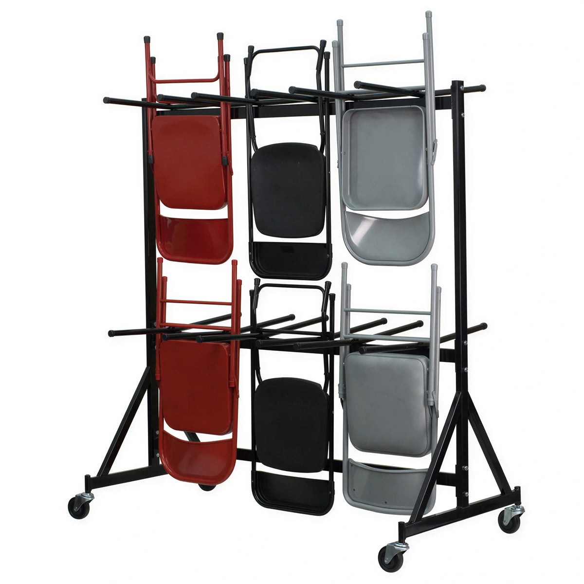Hanging Folding Chair Truck Holds 84 Chairs — Black