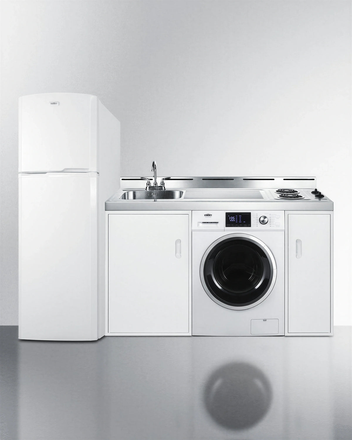 Summit Kitchenette — 83″, Coil Cooktop & Washer/Dryer