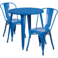 Round Dining Table & 2 Chairs — Blue