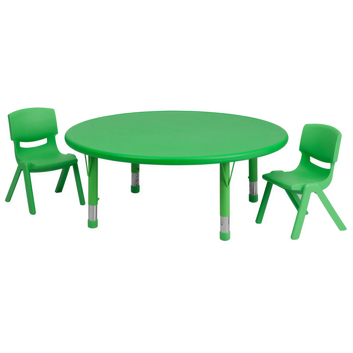 Round Activity Table & 2 Chairs — 45″, Green