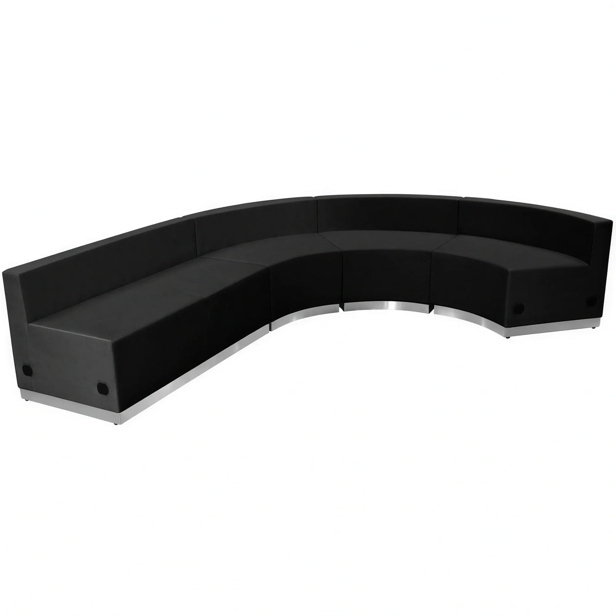 Alon Loveseat & 3 Chairs — Black