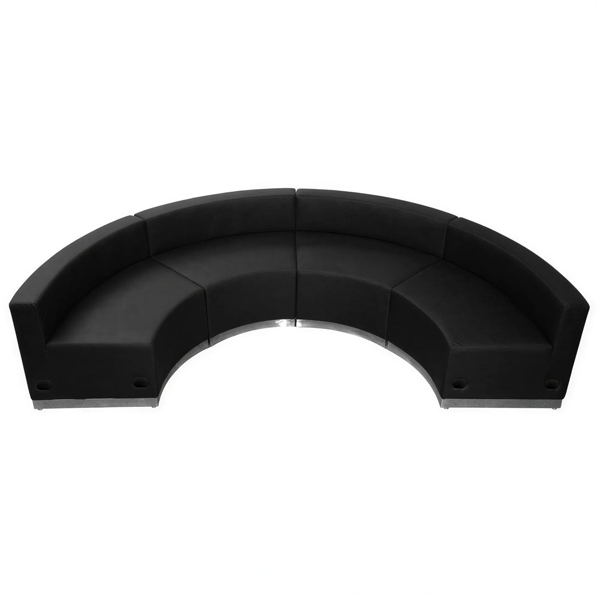 Alon Modular Reception Configuration with 4 Concave Chairs — Black