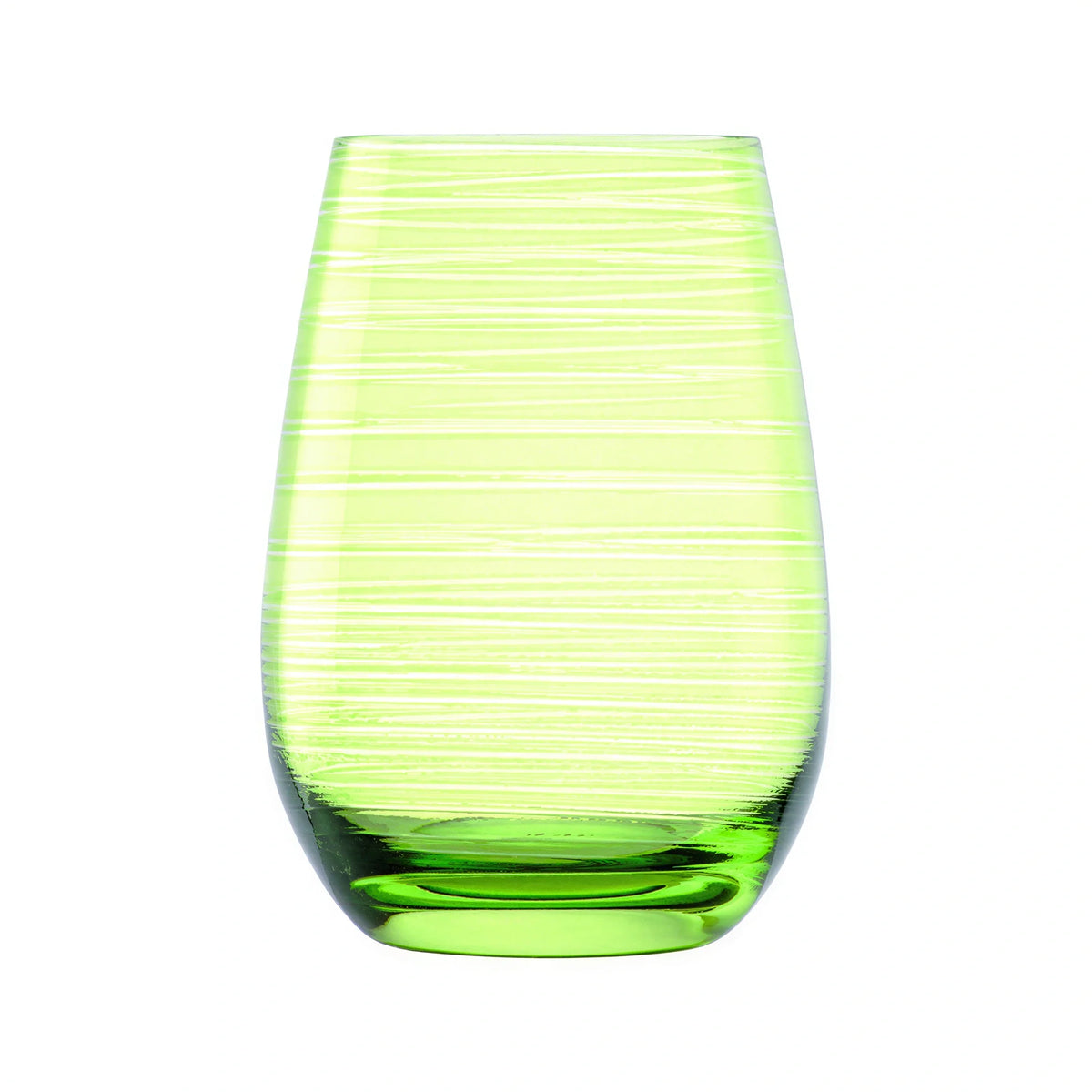Stolzle Twister Green Lead Crystal Tumbler Glass — 16-1/2 oz, Case of 24